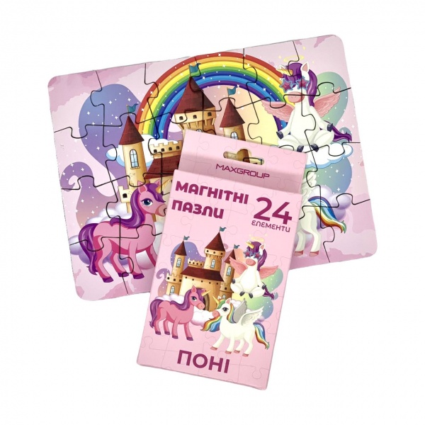 Пазлы магнитные MAXGROUP Пони 24 элемента NM-206