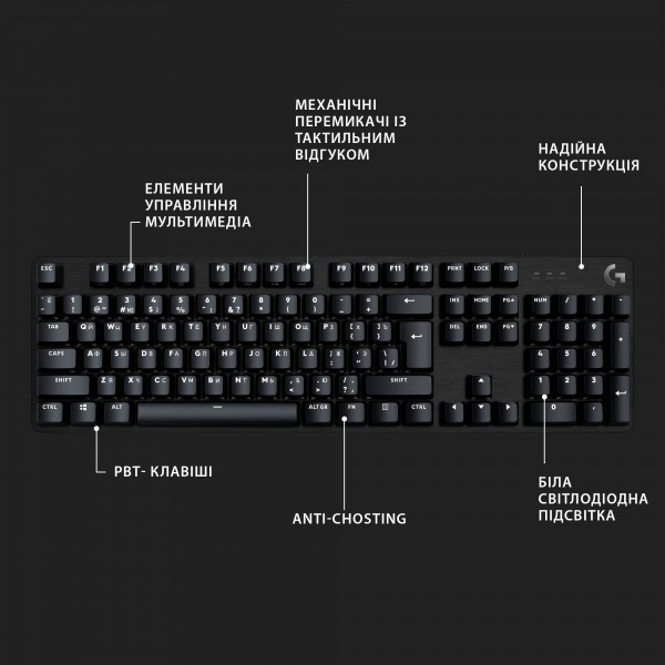 Клавіатура Logitech G413 SE Corded Mechanical Gaming (L920-010437) black 