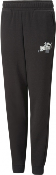 Брюки Puma ESS+STREET ART SWEATPANTS TR B 67327301 р. 110 черный