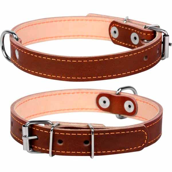 Ошейник Collar двойной коричневый 2х32-40 см коричневый