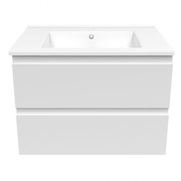 Тумба підвісна Loreta 800 f3219W біла з умивальником