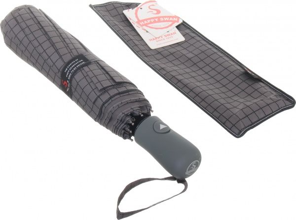 Зонт Абстракция, складной, автомат серый 