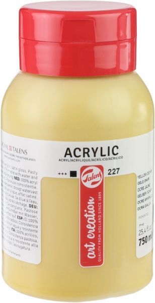 Фарба акрилова (227) Охра жовта 750 мл Talens Art Creation Royal Talens