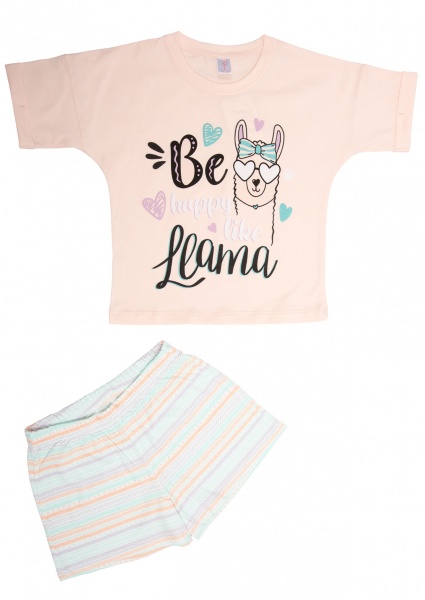 Пижама детская для девочки Roksana 0064/12025 р.140 персиковый 