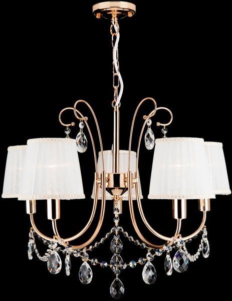 Люстра підвісна Strotskis Emiliana 5x40 Вт E14 білий/золото 10087/5 