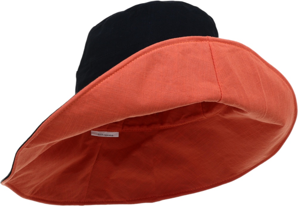 Шляпа с длинными полями Luna Becky one size черно-оранжевый