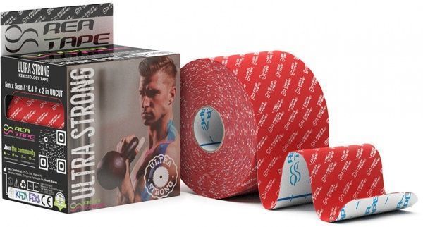 Кінезіологічний тейп REA TAPE REA-Ultrastrong червоний