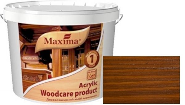 Декоративний та захисний засіб для деревини Maxima акриловий червоне дерево глянець 2,5 л