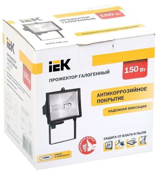 Прожектор IEK ИО150 R7sJ78 150 Вт IP54 черный 