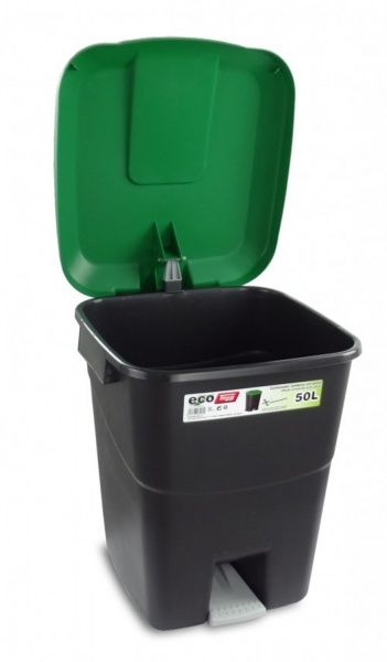 Відро для сміття Tayg 50 л Eco 40x43x51 см з педаллю та ручками (430039)