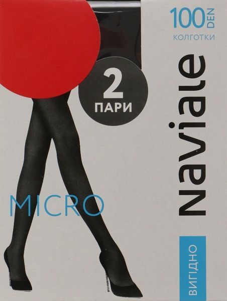 Колготки NAVIALE 1005 MИKPO 2 пары 100 den nero р. 2 черный 