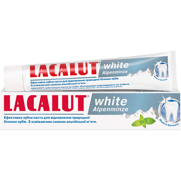 Зубная паста Lacalut White альпийская мята 75 мл