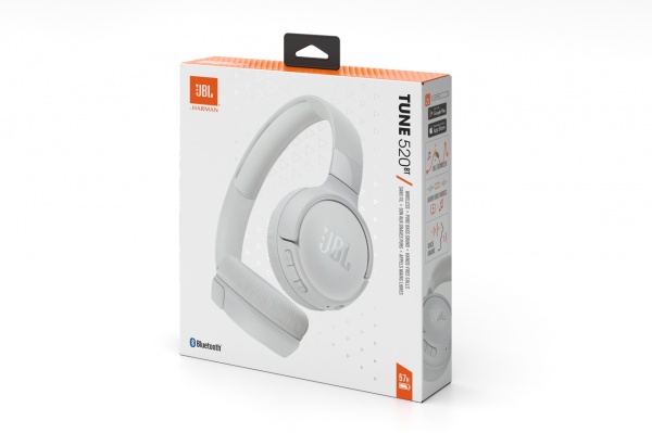 Навушники бездротові JBL Tune 520BT white (JBLT520BTWHTEU) 