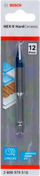 Сверло для плитки Bosch HEX-9 HardCeramic 12x90 мм 1 шт. 2608579510