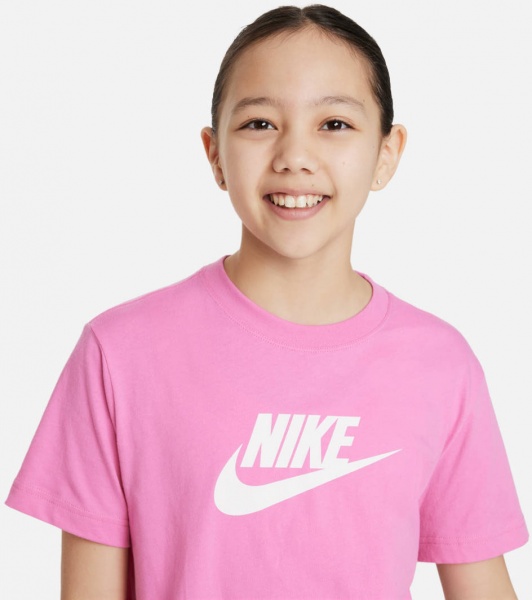 Футболка Nike G NSW TEE FUTURA SS BOY FD0928-620 р.S рожевий