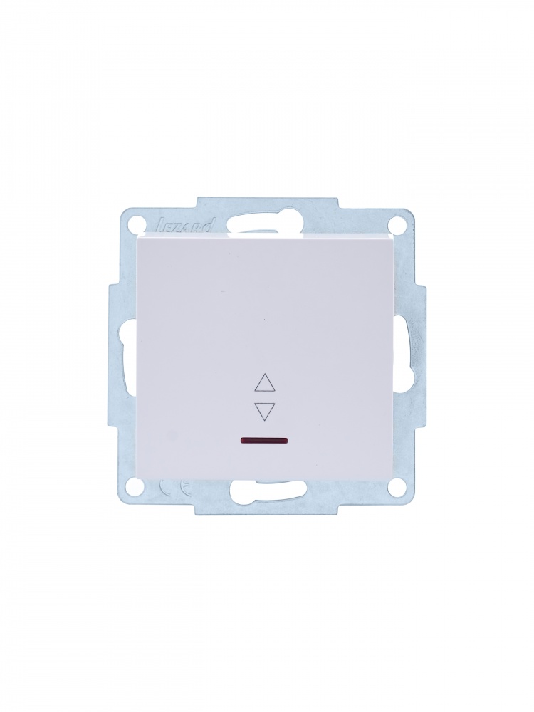 Выключатель проходной одноклавишный Lezard Vesna с подсветкой белый 742-0288-114