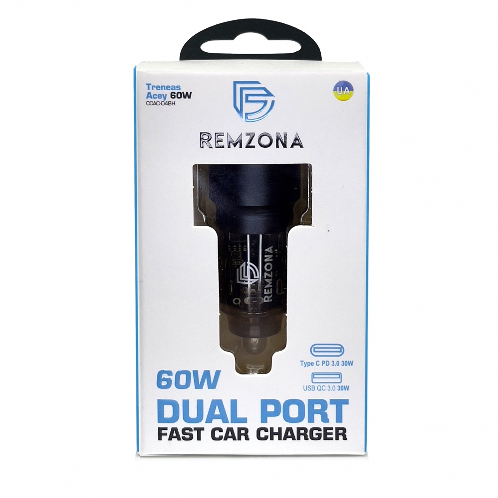 Автомобильное зарядное устройство Remzona CCAC-04BK