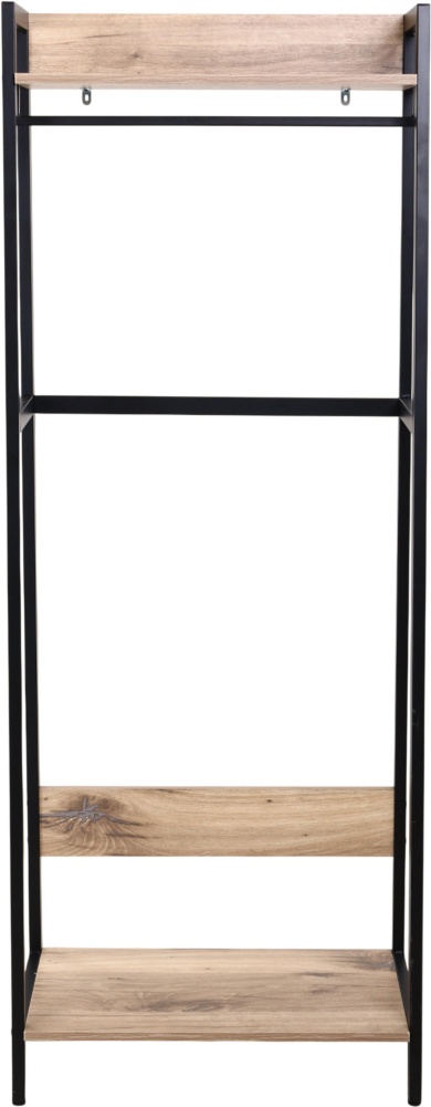 Вешалка Центр Меблів Твин с полкой под обувь 640х400х1690 мм черный/бежевый