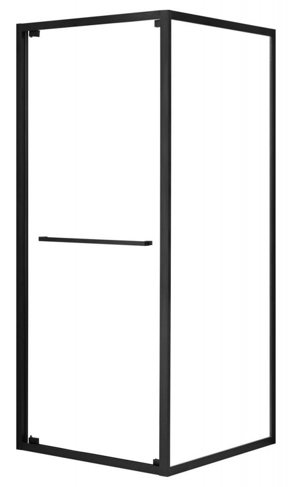 Душевое ограждение EGO EGOIST SLIDE 90х90х200 см, стекло проз 6мм, проф черный алюм