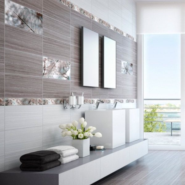 Плитка Интеркерама Magia рельефная темно-серая 230x500 мм