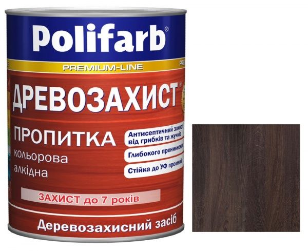 Деревозахисний засіб Polifarb Древозахист палісандр мат 0,7 кг
