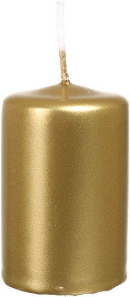 Набір свічок циліндричних 40/60-213 золотий металік 4 шт.