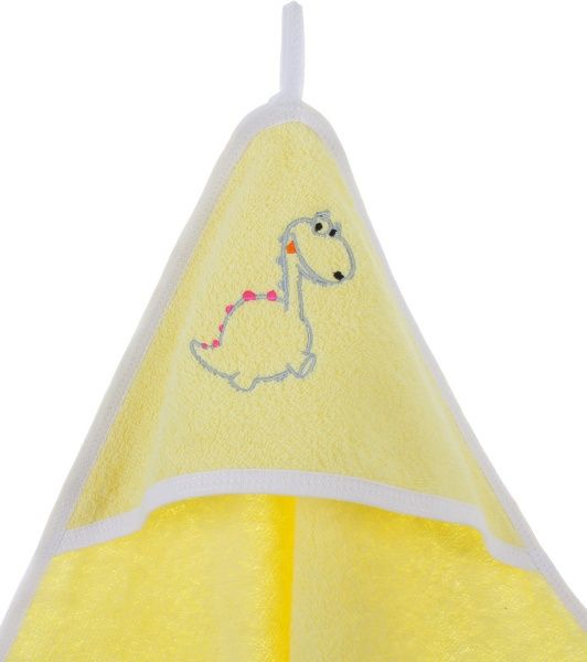 Полотенце Homeline уголок с вышивкой 90x90 см желтый