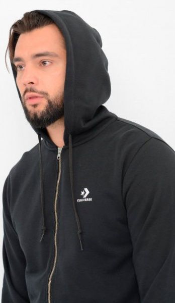 Джемпер Converse EMBROIDERED SC FULL ZIP HOODIE FT BLACK 10020341-001 р. 2XL чорний