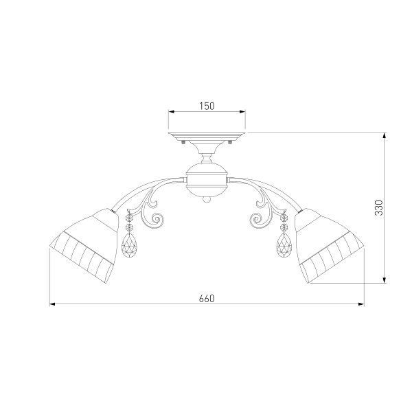 Люстра стельова Strotskis Camilla 5x60 Вт E27 білий/золото 30156/5 