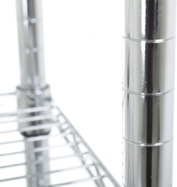 Стелаж металевий 1800x760x350 мм хром (143071-5LC) 