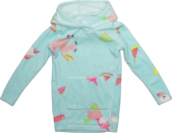 Туника для девочки Фламинго р.116 ментоловый с рисунком 881-910 