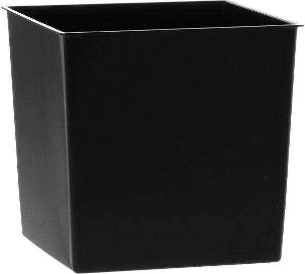 Горшок пластиковый Lamela Финезия квадратный 28,8л кремовый/черный 