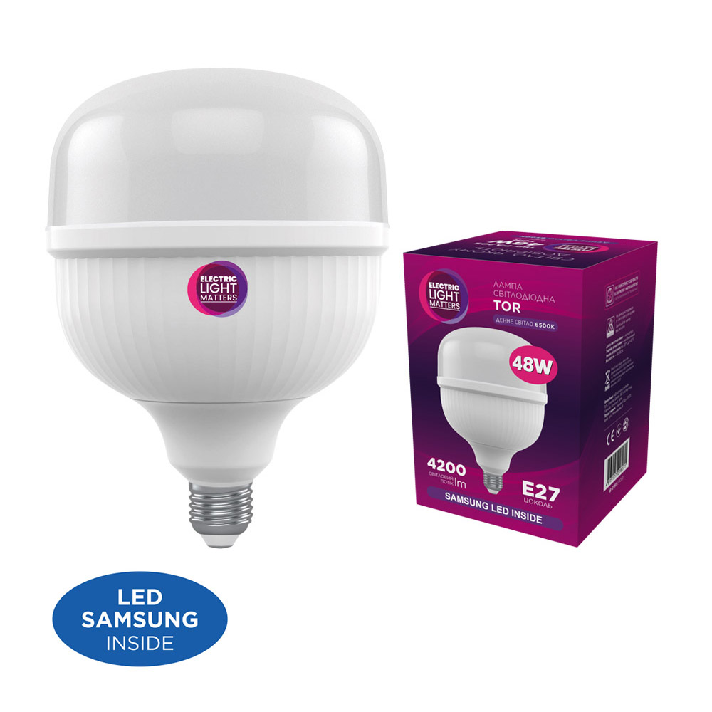 Лампа светодиодная ELM TOR 48 Вт Globe E27 220 В 6500 К 18-0191