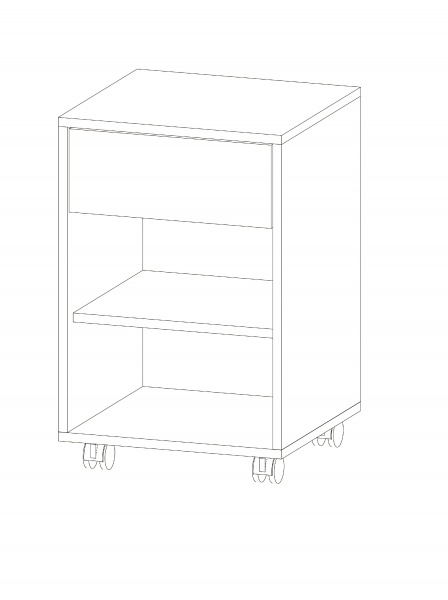 Тумба выдвижная SOKME 1Д/1Ш (11) Айго бук 