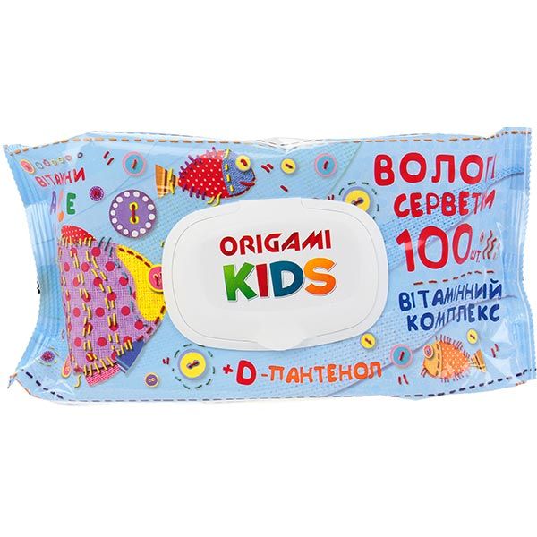 Дитячі вологі серветки Origami KIDS 100 шт.