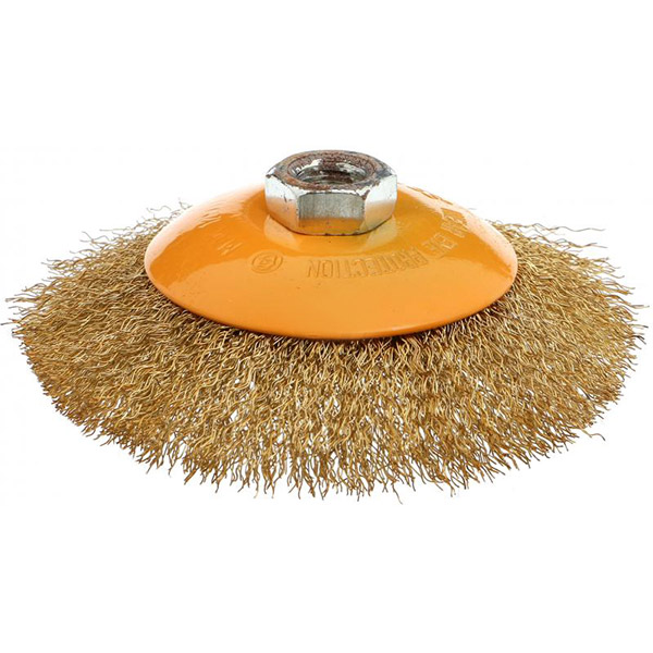 Щітка конусна із рифленого дроту 125мм Compass