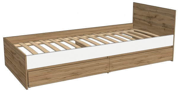 Ліжко LION Бергамо 90x200 см дуб аппалачі 