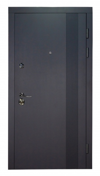 Дверь входная Булат Статус 245 графит матовый / белый супермат 2050x950 мм правая