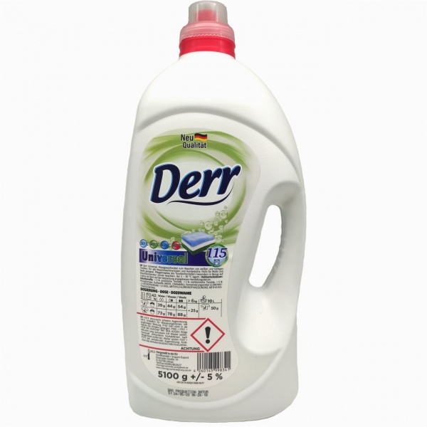 Гель для стирки для машинной и ручной стирки DERR Volwaschmittel 5,1 кг 