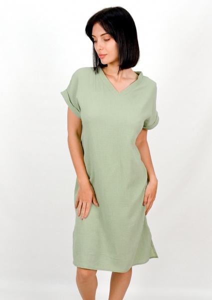 Платье Roksana MUSLIN №1134 р.M зеленый