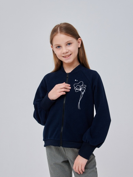 Джемпер для девочки Smil р.128 темно-синий 116609 