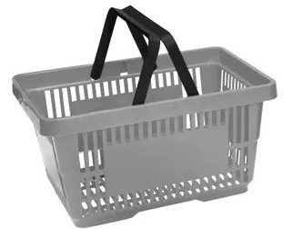 Кошик купівельний ME-CON 094 20 л сірий 2 ручки RAL 7035 