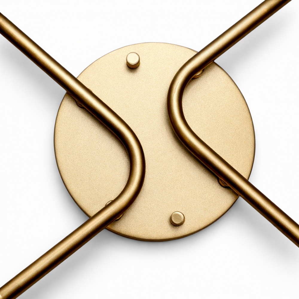 Люстра потолочная LIGHT SET DUSHA MS228 4x12 Вт GX53 золото/янтарь