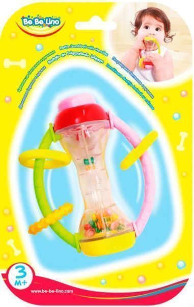 Брязкальце-прорізувач Bebelino Гантелька з ручками