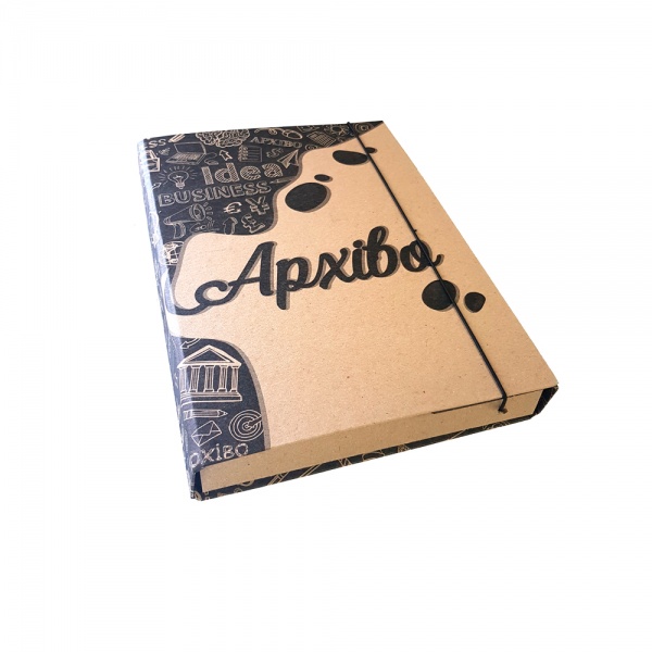 Папка-короб на резинці А4 40 мм крафт-покриття в асортименті iTEM