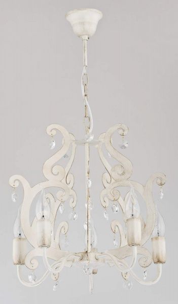 Люстра подвесная ALFA Lily 18015 5x40 Вт E14 белый/золото 