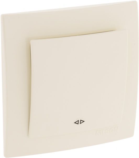 Выключатель перекрестный одноклавишный Nilson Touran без подсветки 10 А 230В кремовый 24121010