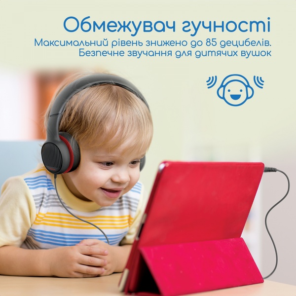 Навушники Promate Simba black/red (simba.onyx) 