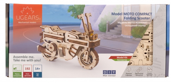 3D-конструктор UGEARS мото компакт складаний скутер