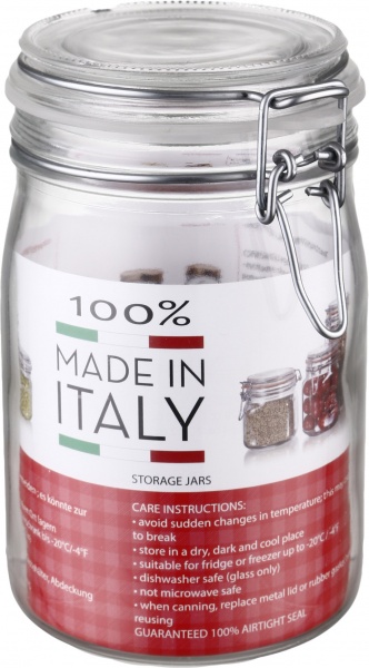 Банка для сыпучих с бугельной крышкой 1 л Borgonovo